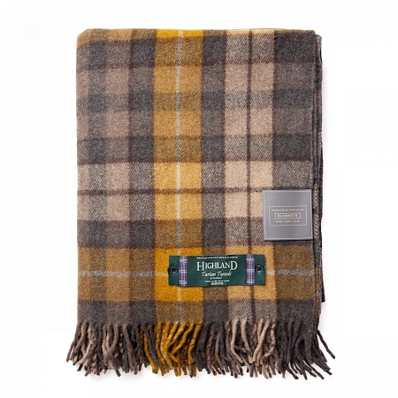 Highland Wool Blend Tartan Buchanan Natural